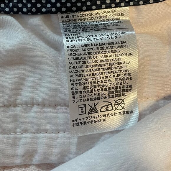 J. Crew Orange & White Patterned Womens Shorts Size 6 Cotton Blend Mid-Rise - Picture 5 of 8